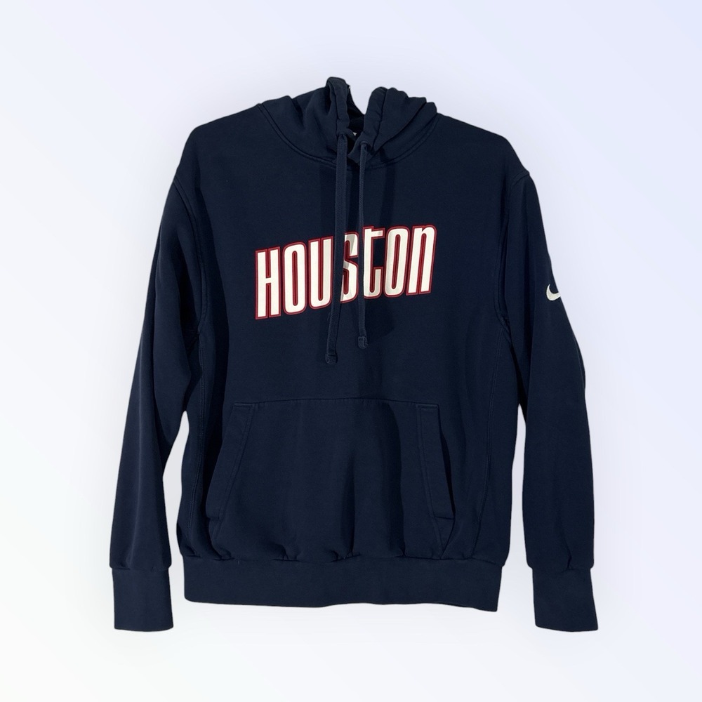 NIKE Houston Rockets NBA Fleece Pullover Hoodie‎ Size MEDIUM BLUE DB2316-419